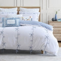 Peri Home Bows Bedding Cottage Core 100% Cotton 3-Piece Comforter and Sham Set, Full/Queen, Blue Sasha Bows