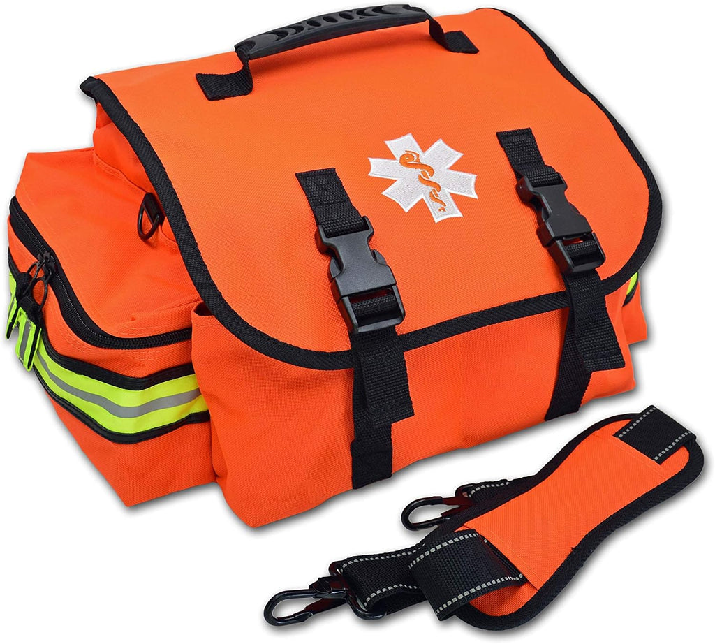 Lightning X Small First Responder EMT EMS Trauma Bag Stocked First Aid Fill Kit B (Fluorescent Orange)