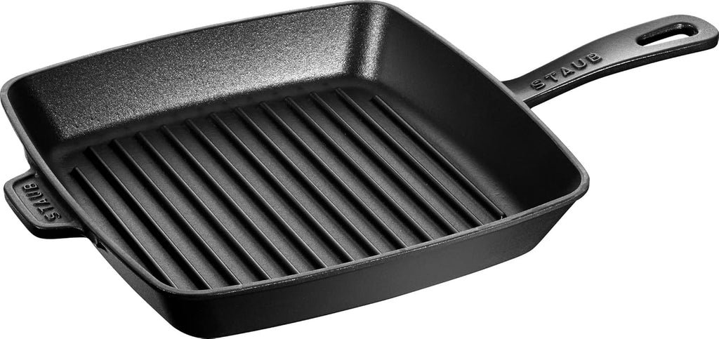 Staub American Grill Pan Cast Iron Suitable for Induction Cookers 26 cm Black