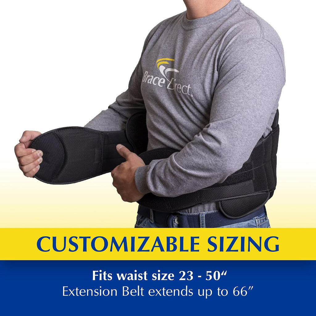 VertebrAlign LSO Back Brace - Plus Size Lumbar Decompression Brace for Herniated Disc & Sciatica Relief PDAC L0631 L0637 L0648 L0650 (23–66″ Waist)