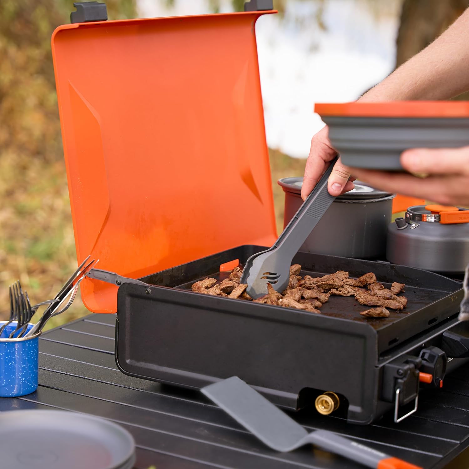 Blackstone 2364 12' x 14' Camping Griddle with Side Burner