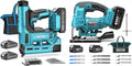 SEESII Bundle Deal 18 Gauge Cordless Brad Nailer + Cordless Brushless Jig Saw for Wood