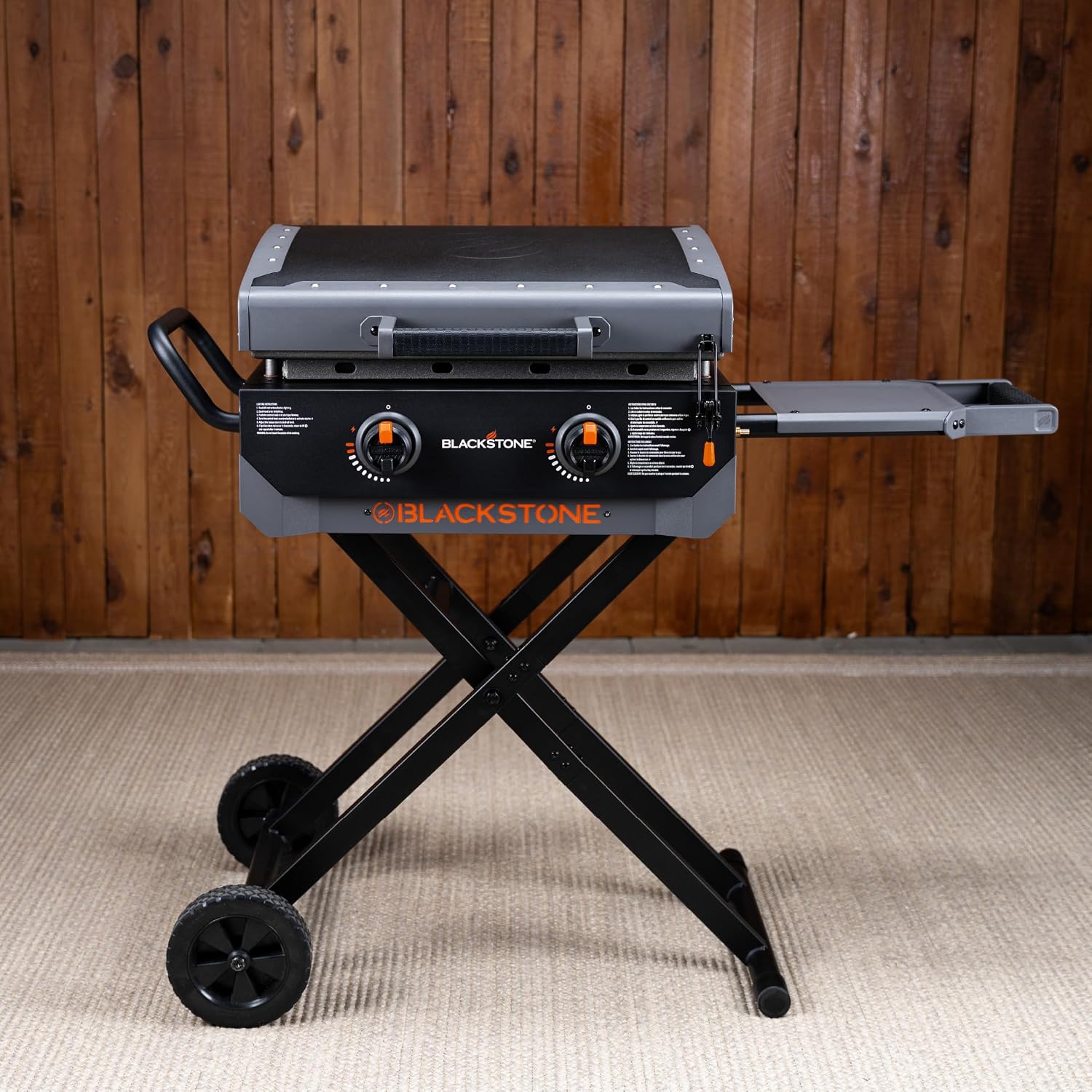 Blackstone 2401 Iron Forged 22' Griddle with Flexfold Legs, Powder Coated Steel, Black