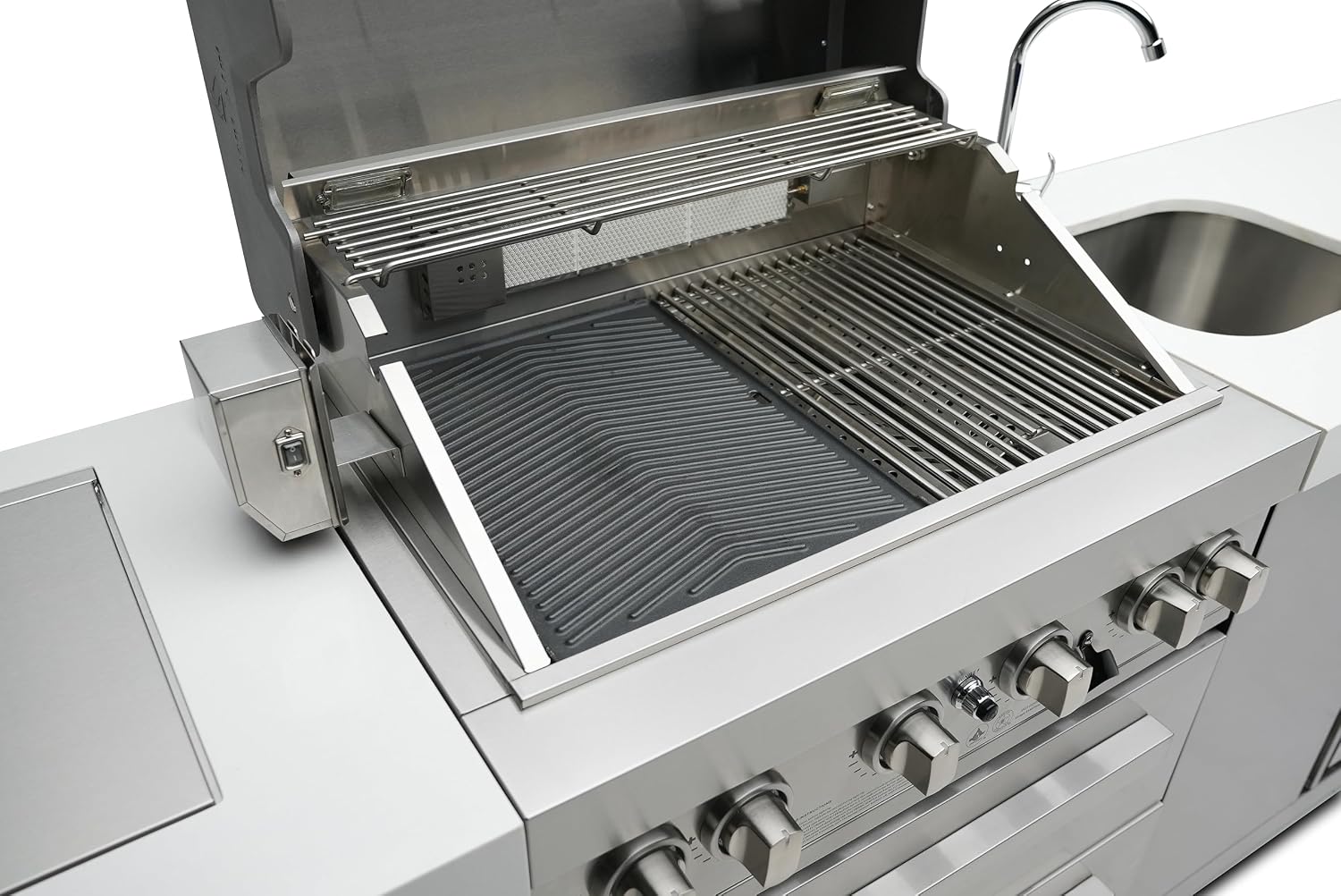 Mont Alpi 2-in-1 Dual Sided Heavy Duty Cast Iron Reversible Griddle Pan Plate - Flat and Ridged Surfaces - 18 x 14 inches - Fits all Mont Alpi Outdoor Grills - MAGR