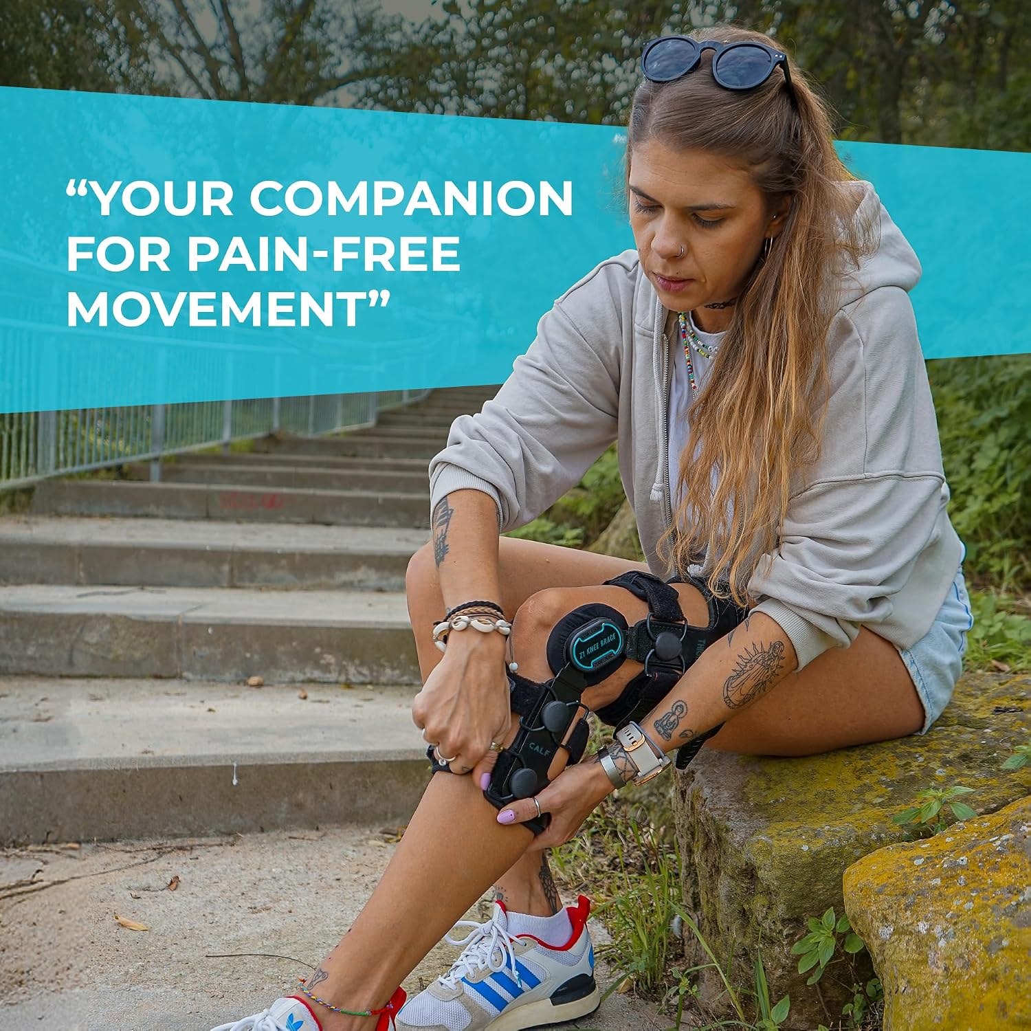 Z ONE Z1 K6 Hinged Unloader Metal Knee Brace for Men and Women - Knee Support for ACL, MCL, LCL, PCL, Sport Injuries, Mild Osteoarthritis, Meniscus Tears - Ideal for Running & Daily Activities (S9)