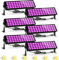 6 Pack 120W LED Black Lights, Blacklight Bar Light Up to 5000ft² Area with Switch+Plug+6ft Cable, Glow Party Light Supply for Halloween, Fluorescent Poster, Body Paint, Birthday, Bedroom, Classroom