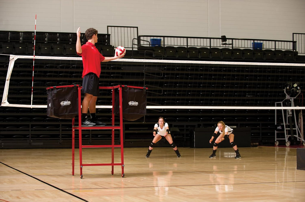 Tandem Sport Training Tower - Volleyball Coaching Tower with Ball Bag Attachments - Training Aid for Volleyball Coaching - Volleyball Training Equipment