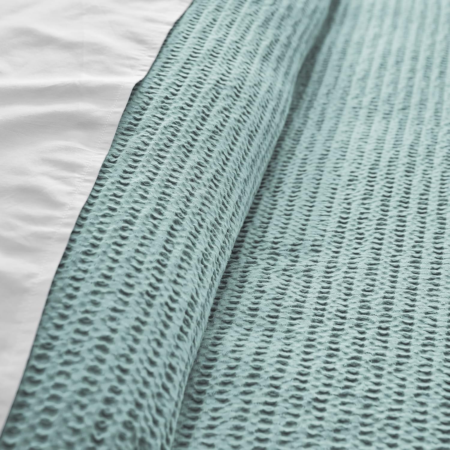 Levtex Home - Cloud Waffle Blue Haze Comforter Set - King Comforter + Two King Pillow Cases - Waffle Weave - Blue Haze - Comforter (106 x 94in.) and Pillow Case (36 x 20in.) - Cotton