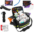 Lightning X Mid-Sized First Responder EMT Bag | LXMB25 | Fully Stocked w/ 248+ First Aid Supplies + Trauma Pak w/C.A.T. Tourniquet & QuikClot - Black