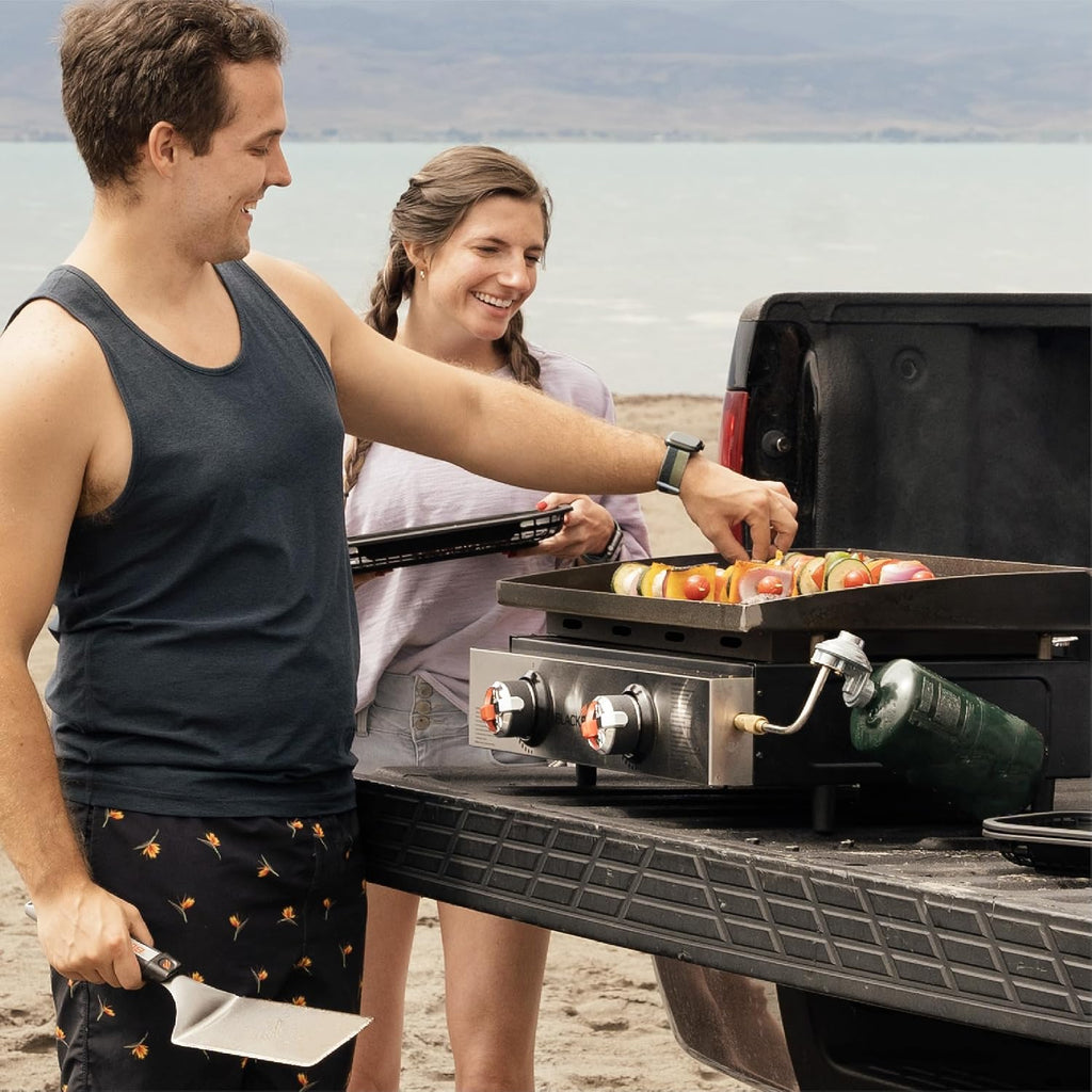 Blackstone 2203 22' Original Tabletop Griddle with Omnivore Griddle Plate, Powder Coated Steel, Black