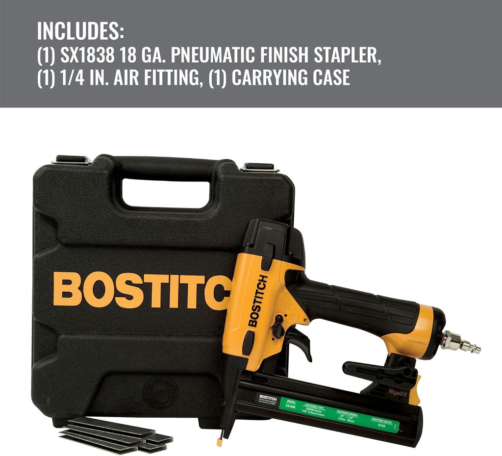 BOSTITCH 18 Gauge Narrow Crown Stapler Kit (SX1838K)