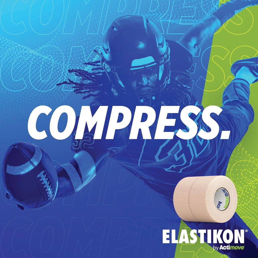 Elastic Athletic Tape - Provides Support for Sprains, Strains, Muscle Injuries - for Sport and Veterinary Applications - 3 in x 2.5 yd, Speedpack - 16 Rolls