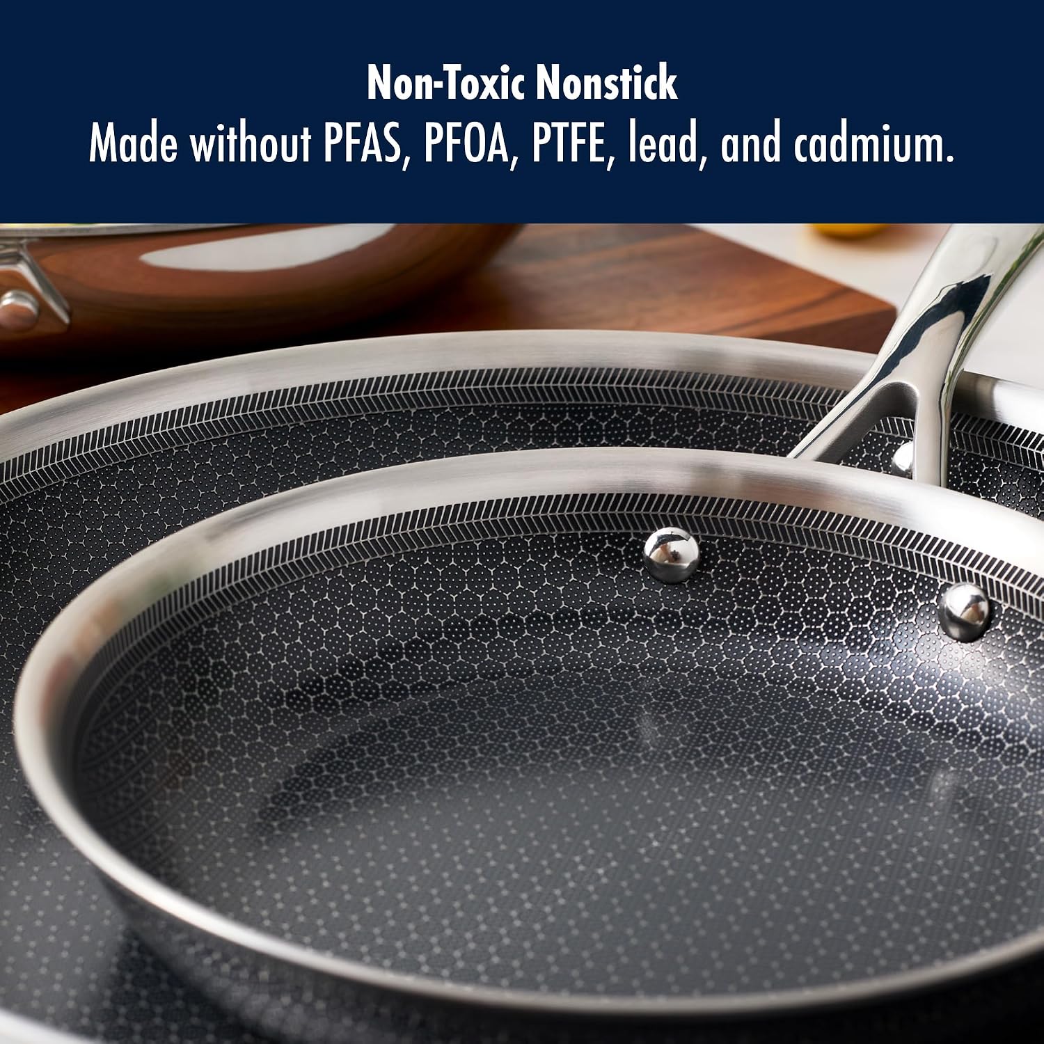 Henckels Paradigm Stainless 2pc Fry Pan Set, Tri-Ply Ceramic Nonstick Skillet, Non Toxic Induction Fry Pan, Egg Pan, Omelet Pan, Metal-Utensil & Dishwasher Safe