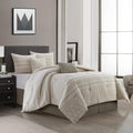 Stratford Park Cotton 6 Piece Comforter Sets, Beige, King Size Bed, Comfortable & Soft, All Season Bedding Set