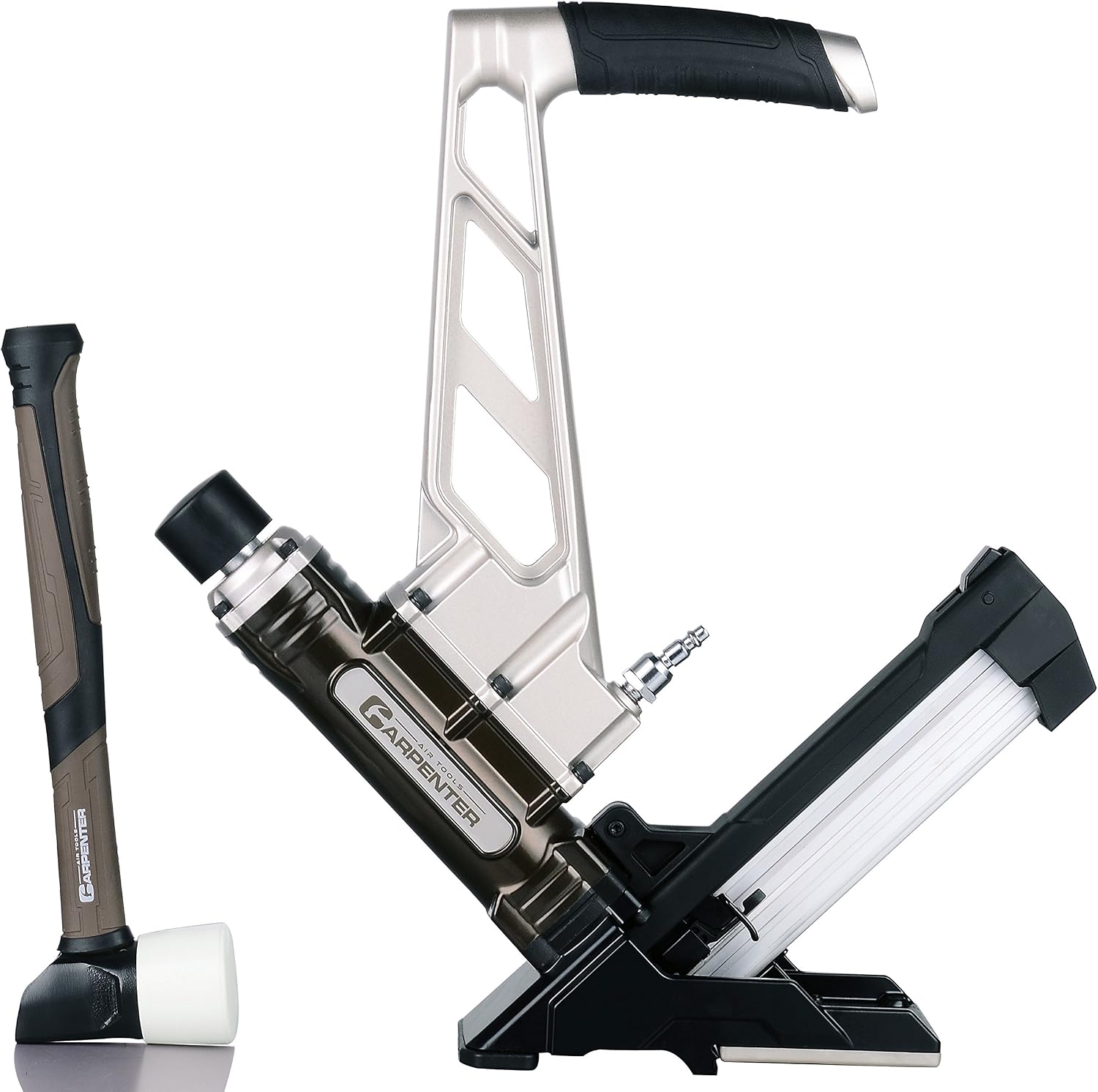 Carpenter Tools CFL5016 3-in-1 Flooring Stapler and Nailer with Mallet and CF50 18 Gauge Brad Nailer