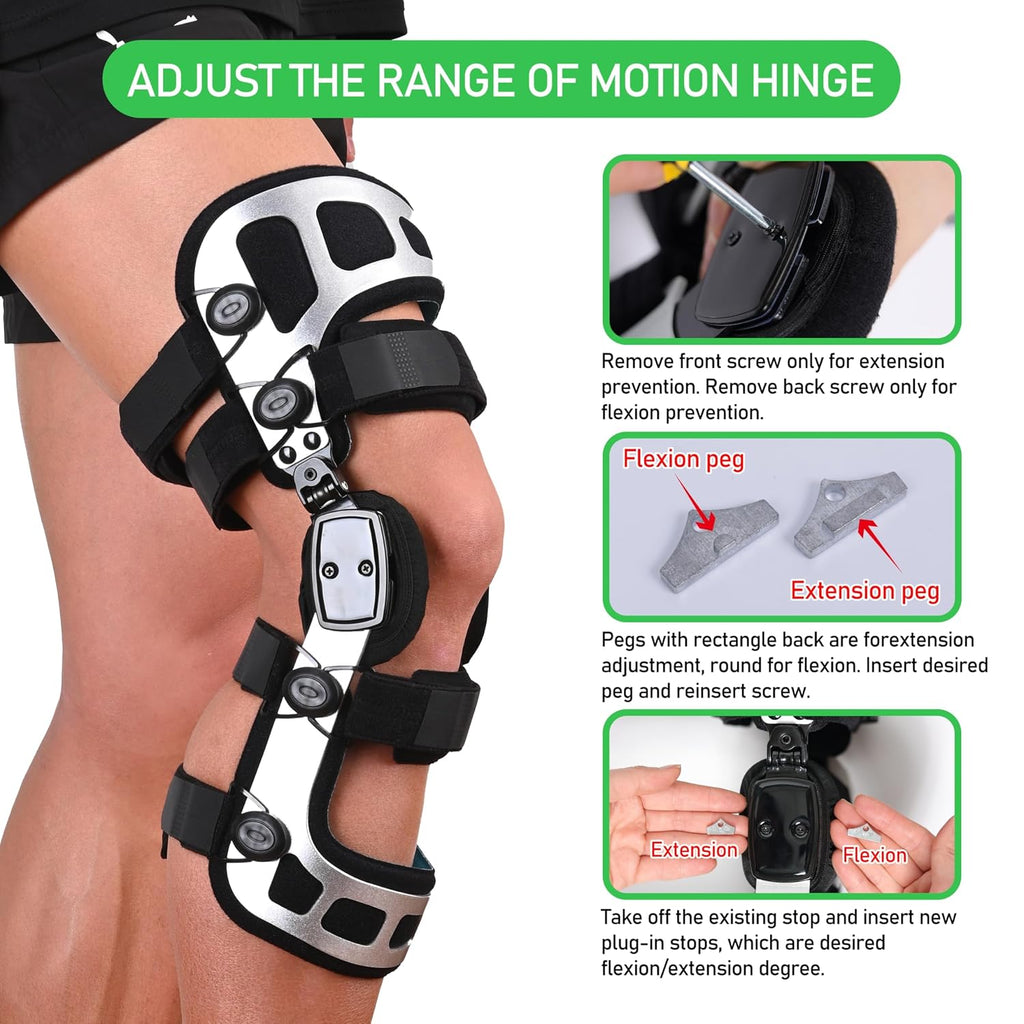 Orthomen Double Unloader Knee Brace, for Arthritis Pain and Support - Premium Knee Support for Medial and Lateral Knee Pain Ideal for Men and Women (L-LEFT)