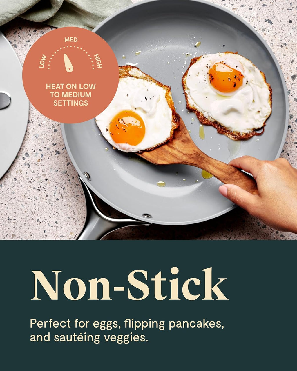 Caraway Nonstick Ceramic Mini Fry Pan (1.05 qt, 8') - Non Toxic, PTFE & PFOA Free - Oven Safe & Compatible with All Stovetops (Gas, Electric & Induction) - Cream
