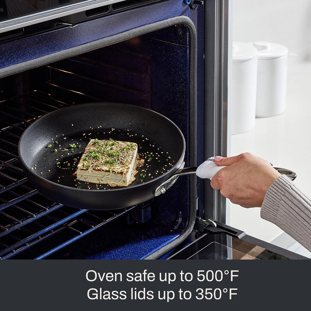 All-Clad HA1 Expert Hard Anodized Nonstick Sauté Pan with Lid (4 Qt, 12') Dishwasher-Friendly, Oven-Safe Up to 500°F & Compatible with All Stovetops (Gas, Electric & Induction) - Black