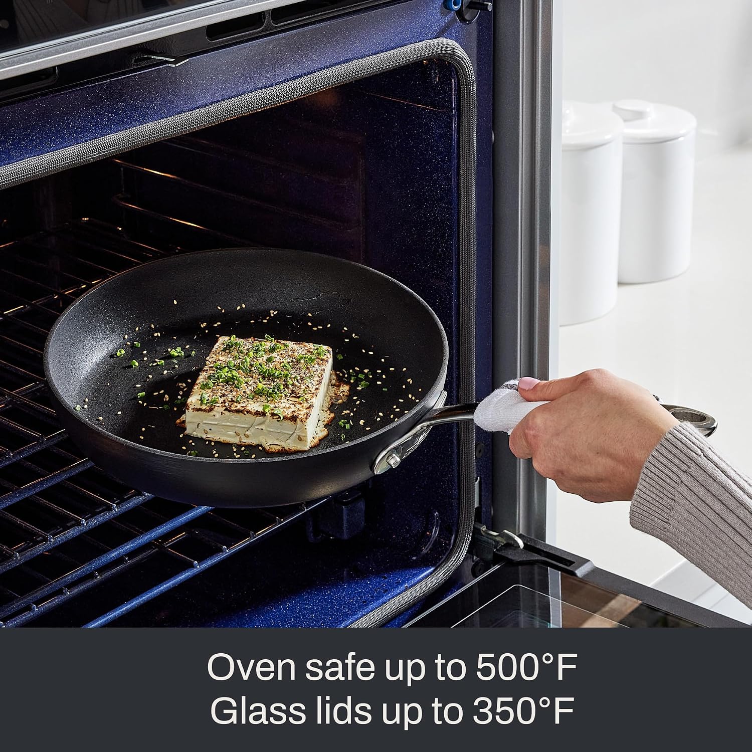 All-Clad HA1 Expert Hard Anodized Nonstick Sauté Pan with Lid (4 Qt, 12') Dishwasher-Friendly, Oven-Safe Up to 500°F & Compatible with All Stovetops (Gas, Electric & Induction) - Black