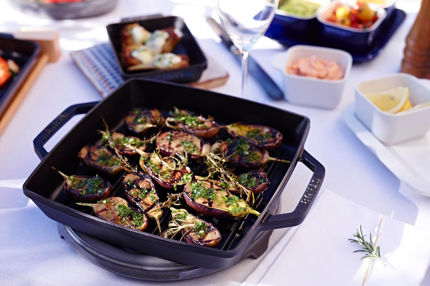 staub 40511-683-0 Pure Grill Square Black 11.0 inches (28 cm) Grill Pan, Both Hands, Casting, Enamel, Induction Compatible, Japanese Authentic Product