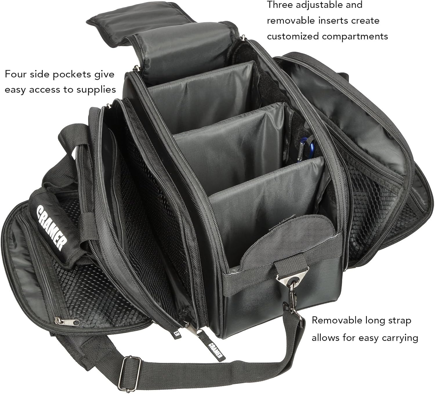 Cramer Tuf-Tek Kits for Athletic Trainers, Portable Athletic Training Kit for Team Travel, Bag Holds AT Supplies for Athlete Injuries, Storage for Tape, Scissors, and Ice Packs, Tuf-Tek Super