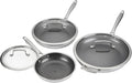 Cuisinart FusionElite+ Hybrid Tri-Ply Stainless Steel Cookware Set, 6-Piece Skillet Cooking Set with PURELYSEAR Ceramic Technology, Scratch Proof, Cool Grip Handles, Dishwasher Safe