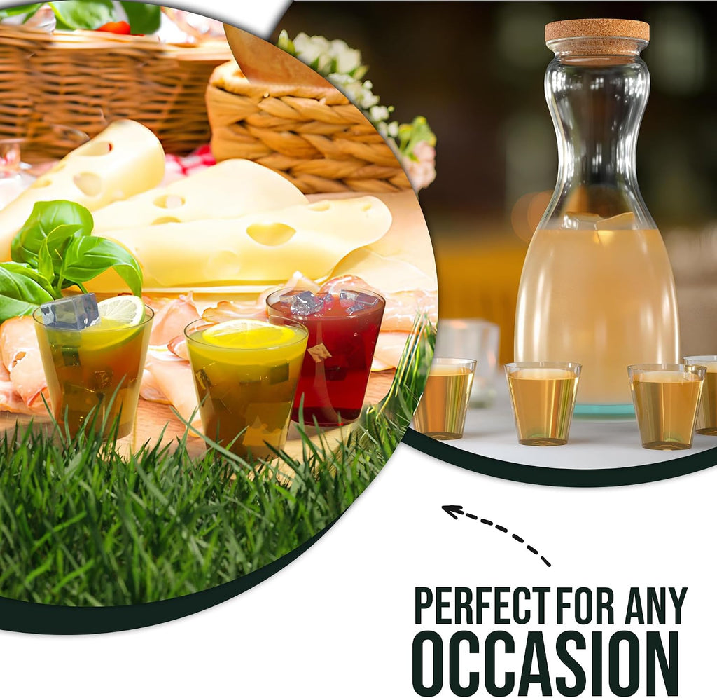Exquisite Plastic Shot Glasses - Disposable 2500 Count 2 Oz Clear Shot Cups - Perfect Party Supplies