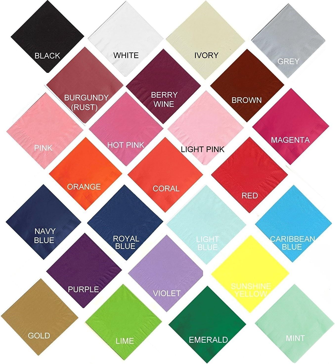 Personalized Cocktail, Beverage or Dessert Script Monogram Napkins (500)