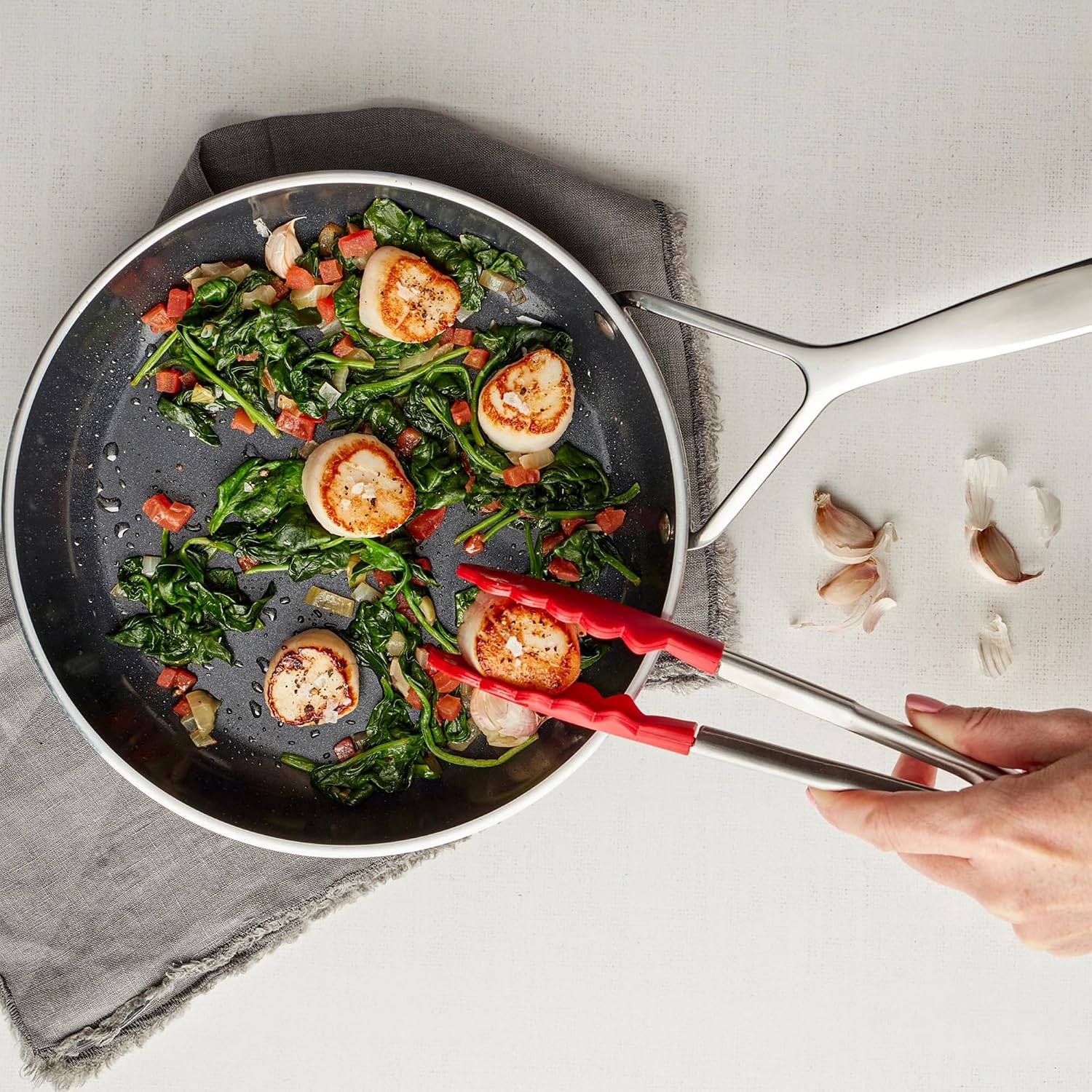 Demeyere AluPro 5, Ceramic 12-inch Aluminum Nonstick Fry Pan, Ceramic Nonstick Coating, Lightweight Construction, Compatible with all Cooking Surfaces