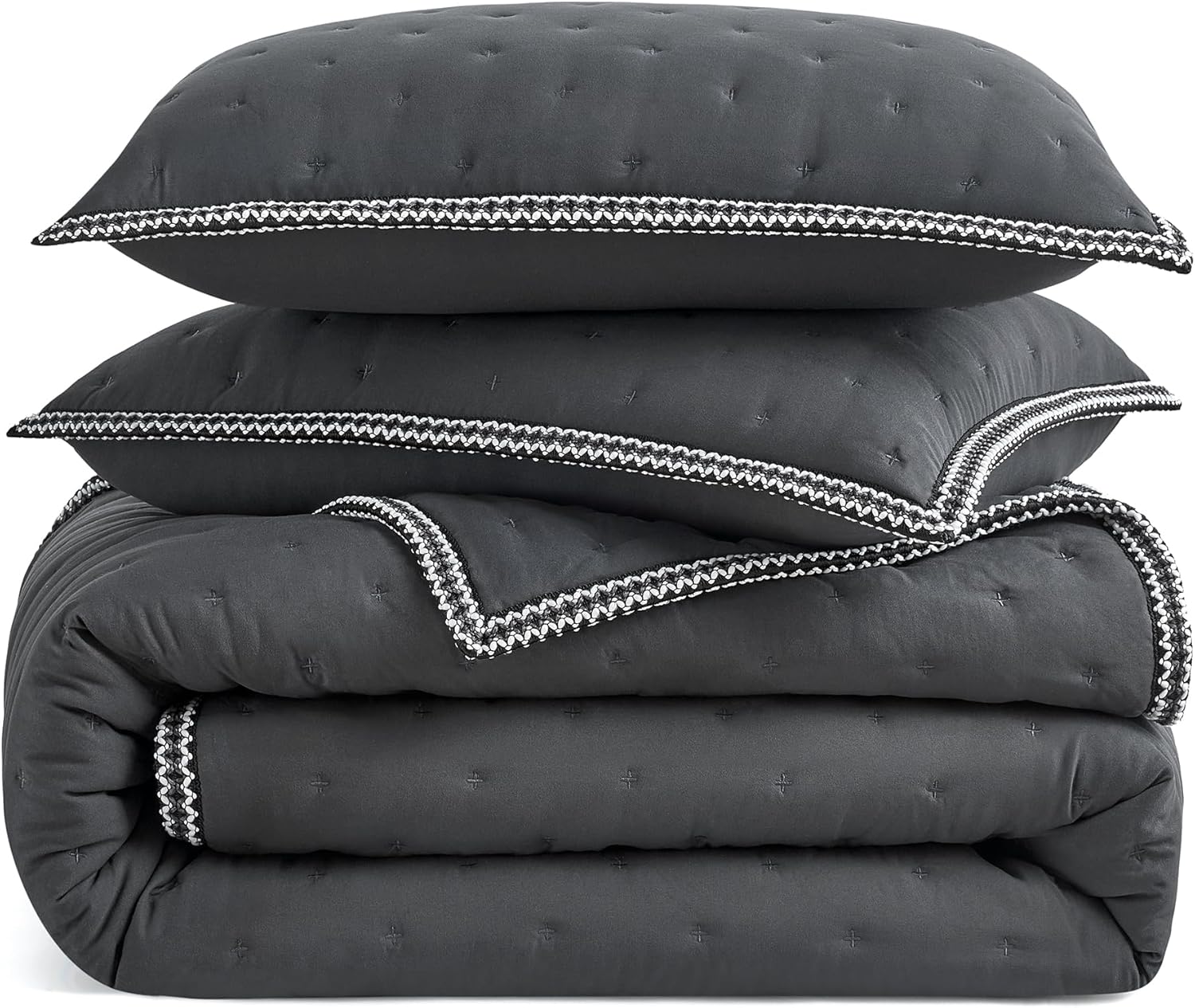 UGG Devon Braid Twin/Twin XL Quilt Set – Soft Lightweight 2-Piece Bedding with Quilt and Shams, Hypoallergenic & Breathable, Twin/Twin XL, Ink