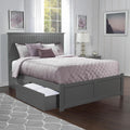 AFI, Nantucket King Platform Bed with Footboard & Storage Drawers, Grey