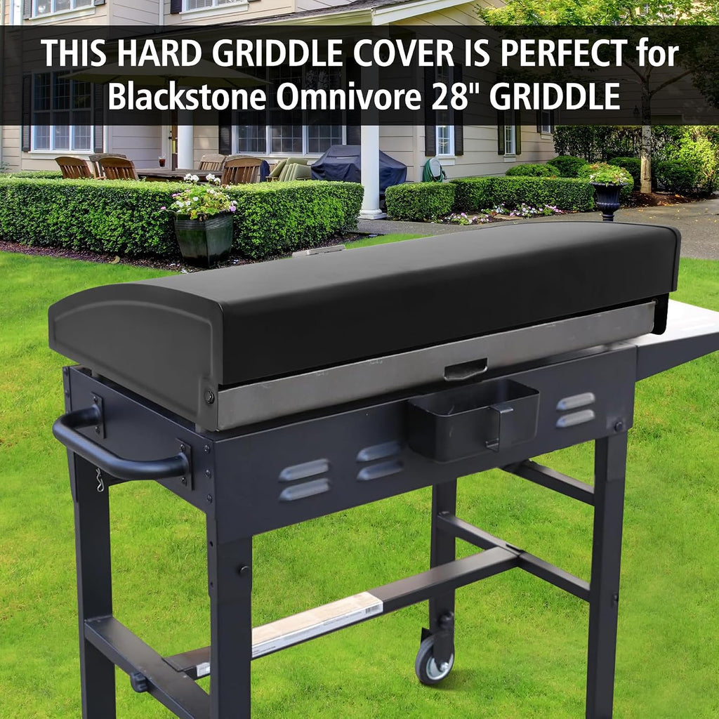 Griddle Lid for Blackstone 28in Griddle 1517 5857 Griddle Hood for Omnivore 1883 2147 2287 2206 2269 Powder Coated Steel with Stainless Steel Handle Flat Top Grill Cover for Blackstone 28in Griddle