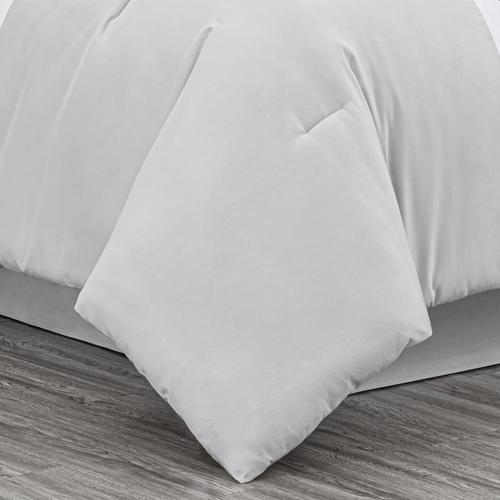 Chezmoi Collection Upland 7-Piece Quilted Patchwork Comforter Set, Black/Gray/Light Gray, Oversized King