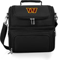 PICNIC TIME NFL Washington Commanders Pranzo Lunch Bag, Insulated Lunch Box with Picnic Set, Lunch Cooler Bag, (Black)
