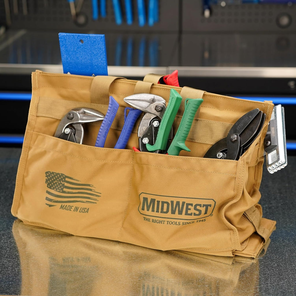 Midwest HVAC Preferred Tool Kit - 5 Piece Set Includes Aviation Snips & More, Made in the USA - MWT-HVACKIT01