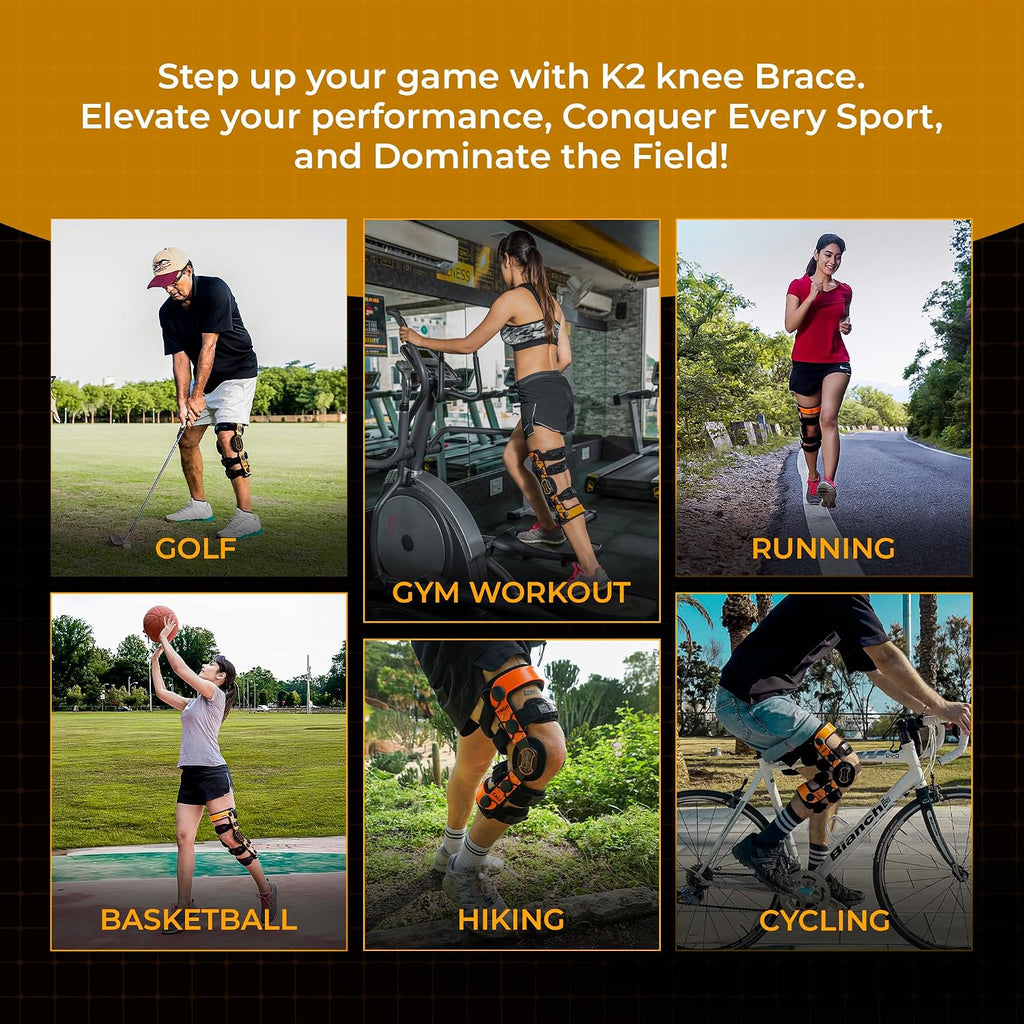 Z ONE Z1 K2 Comfortline Hinged Knee Brace for Men & Women – Knee Support for ACL, MCL, LCL, PCL, Ligament and Sports Injuries, Arthritis Pain, Meniscus Tear and Mild Osteoarthritis (S20)