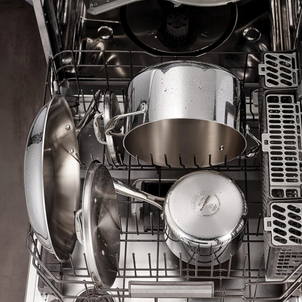 Tramontina Signature Tri-Ply Clad Stainless Steel 11-Piece Cookware Set with Lids, Pots and Pans Kitchen Set, Induction-Ready, Dishwasher-Safe, NSF-Certified