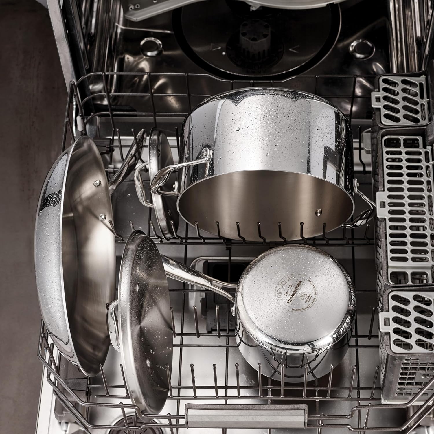 Tramontina Signature Tri-Ply Clad Stainless Steel 11-Piece Cookware Set with Lids, Pots and Pans Kitchen Set, Induction-Ready, Dishwasher-Safe, NSF-Certified