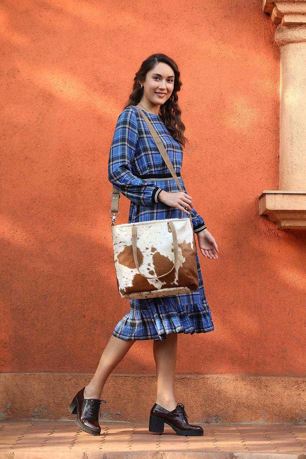 Myra Bag Cowprint Purse - Cowprint Bags for Women, Over The Shoulder Purse