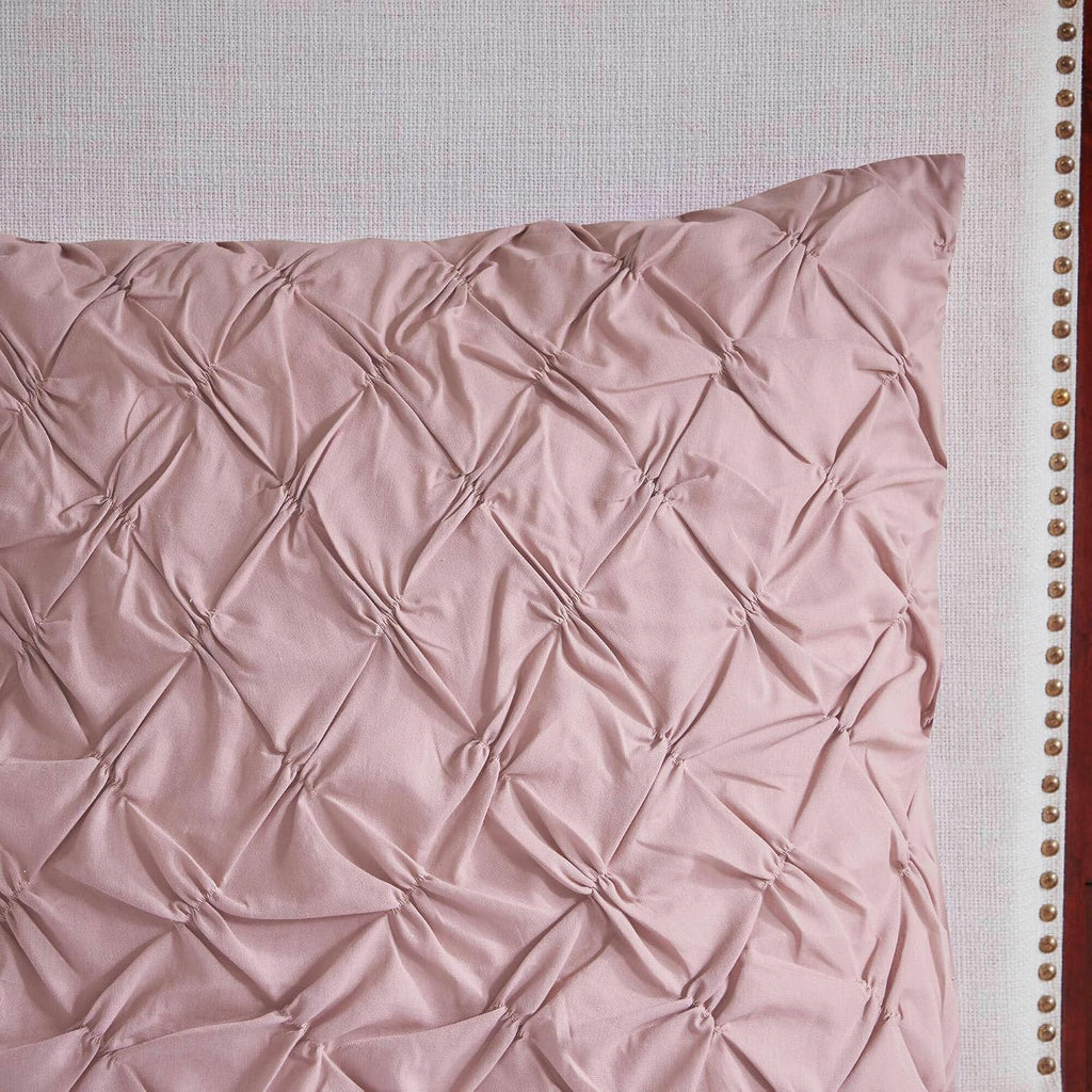 Madison Park Floral California King Comforter Set, Cotton Rich Bedding Set Feminine Design Shabby Chic Cal King Size Comforter Sets, All Season Bed Cover, Shams, Bed Skirt, Décor Pillow, Blush 8 Piece