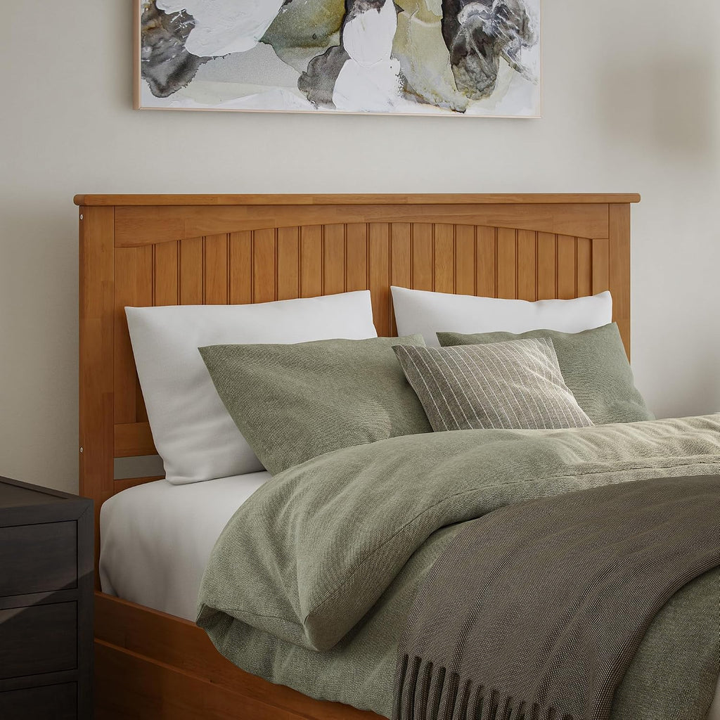AFI, Nantucket Queen Platform Bed with Footboard & Storage Drawers, Light Toffee