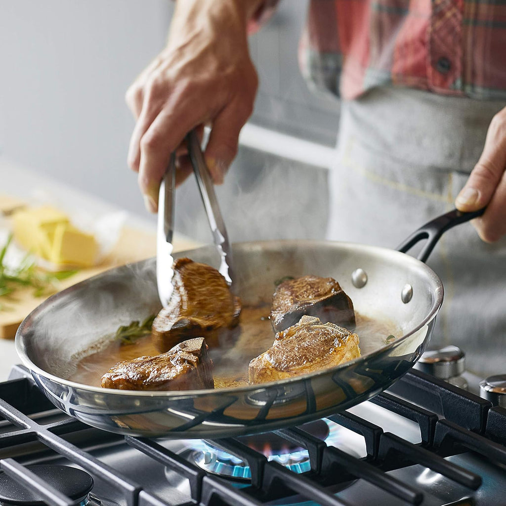 KitchenAid 5-Ply Clad Polished Stainless Steel Fry Pan/Skillet, 12.25 Inch
