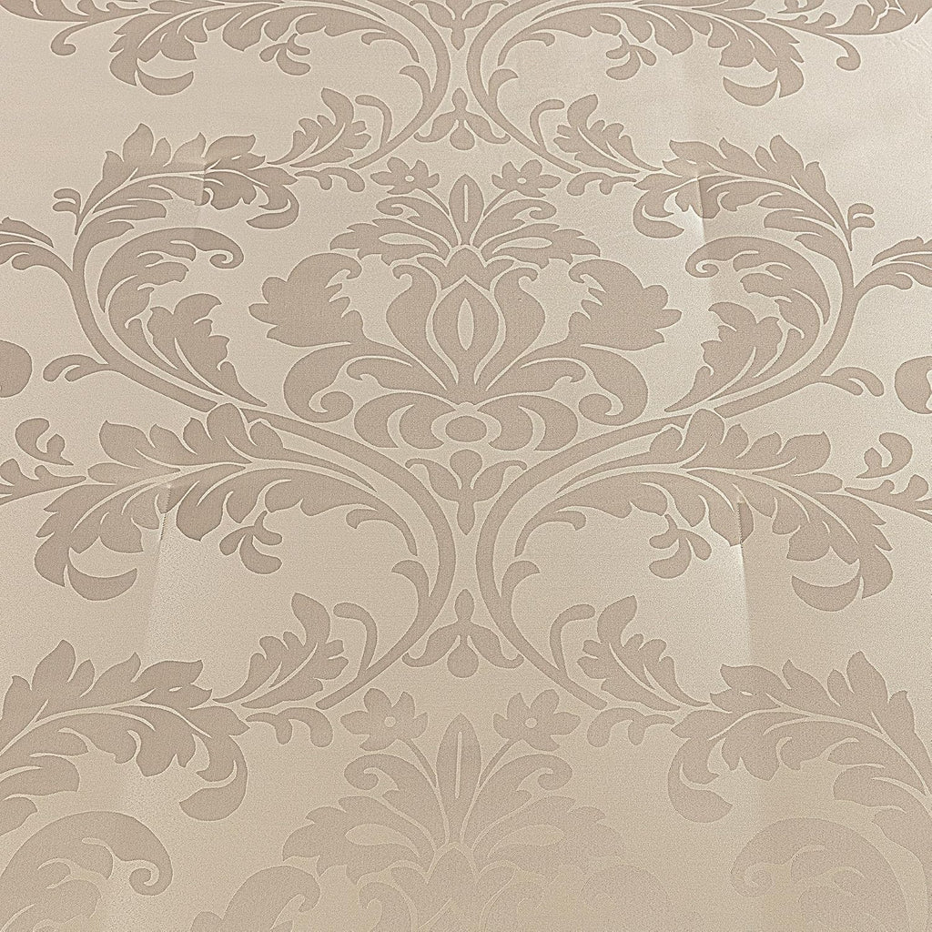 Chezmoi Collection Royale 7-Piece Jacquard Floral Comforter Set, Oversized Queen, Champagne