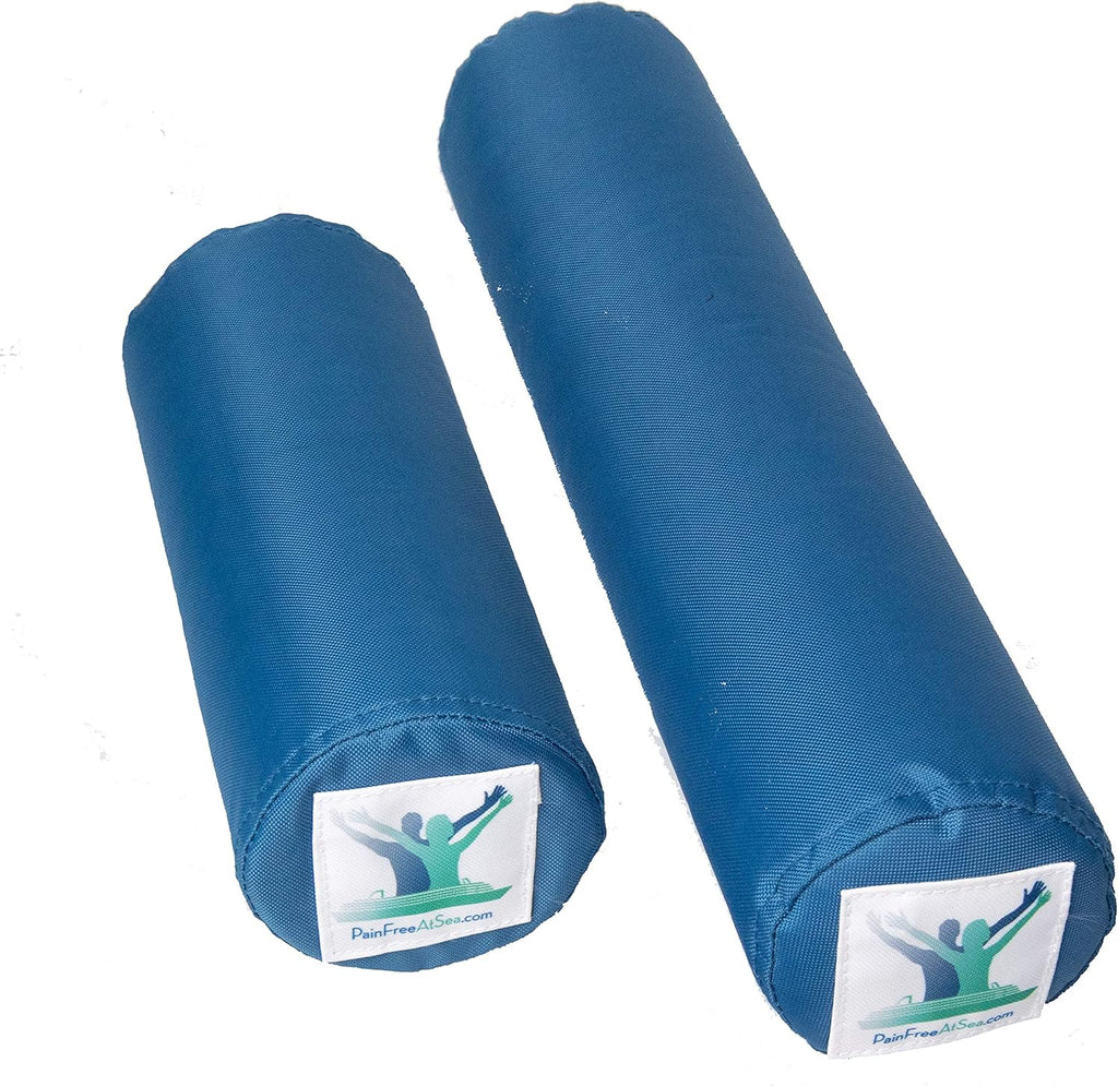 Pain Free-Posture Therapy Essential Foam Kit (Includes 2 Small Blocks, Long & Short Rolls and Blue Belt/Strap)-Place Under Neck & Low Back to Relax & Reduce Pain-Regain Natural Curvature of Spine