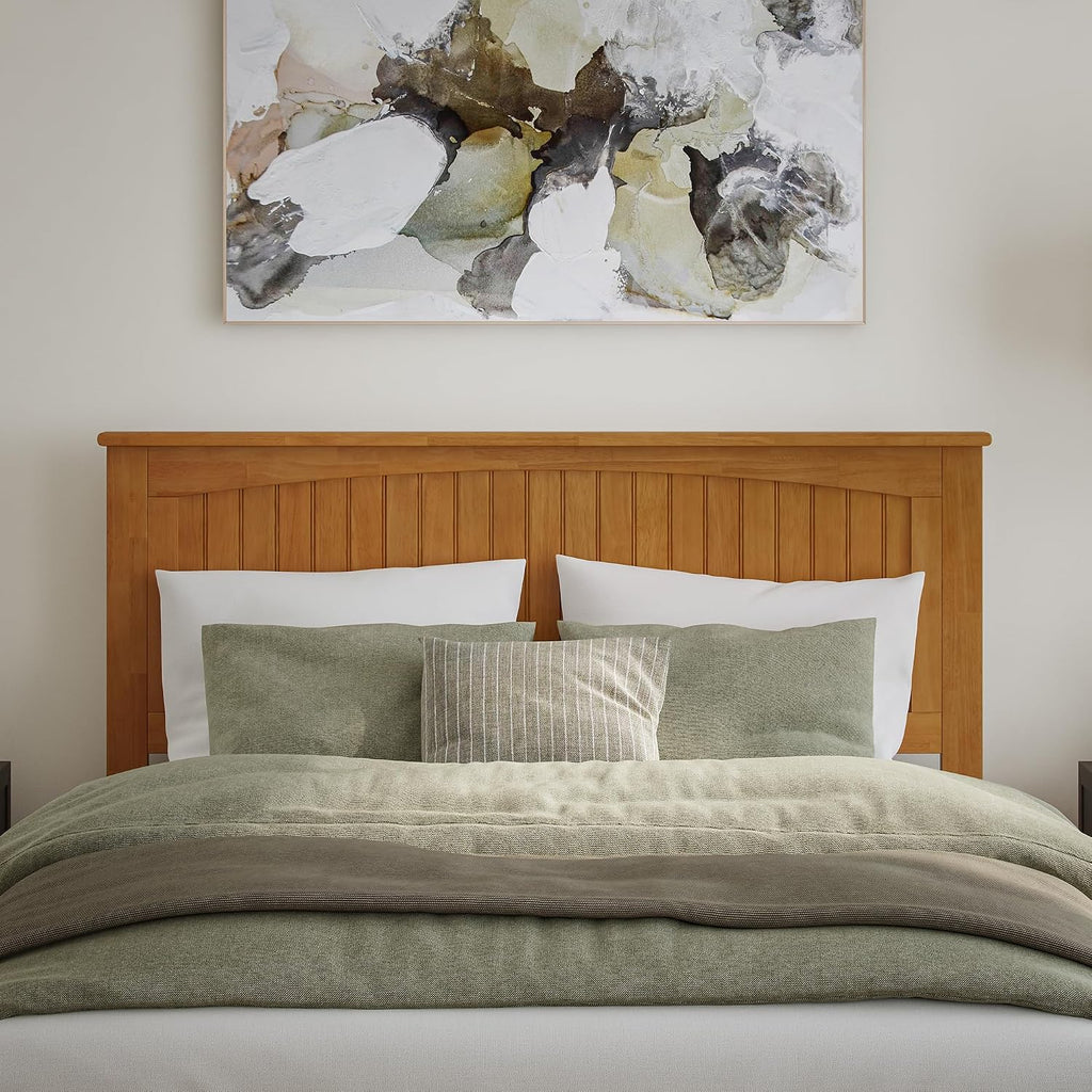 AFI, Nantucket Queen Platform Bed with Footboard & Storage Drawers, Light Toffee