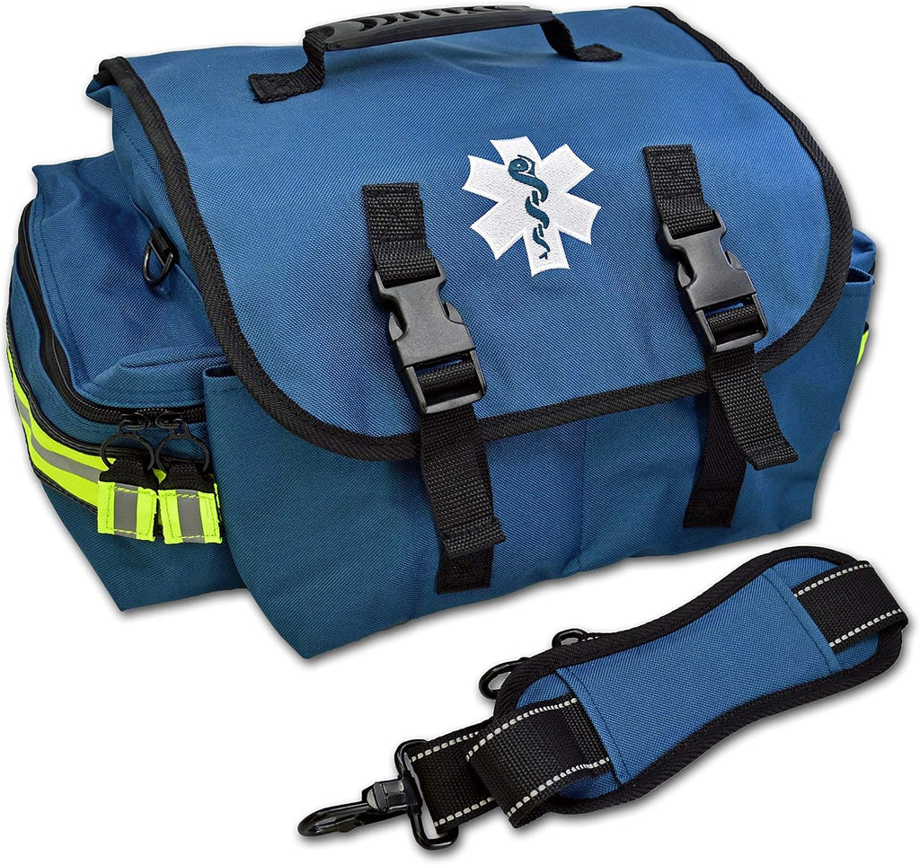 Lightning X Small First Responder EMT EMS Trauma Bag Stocked First Aid Fill Kit B (Navy Blue)