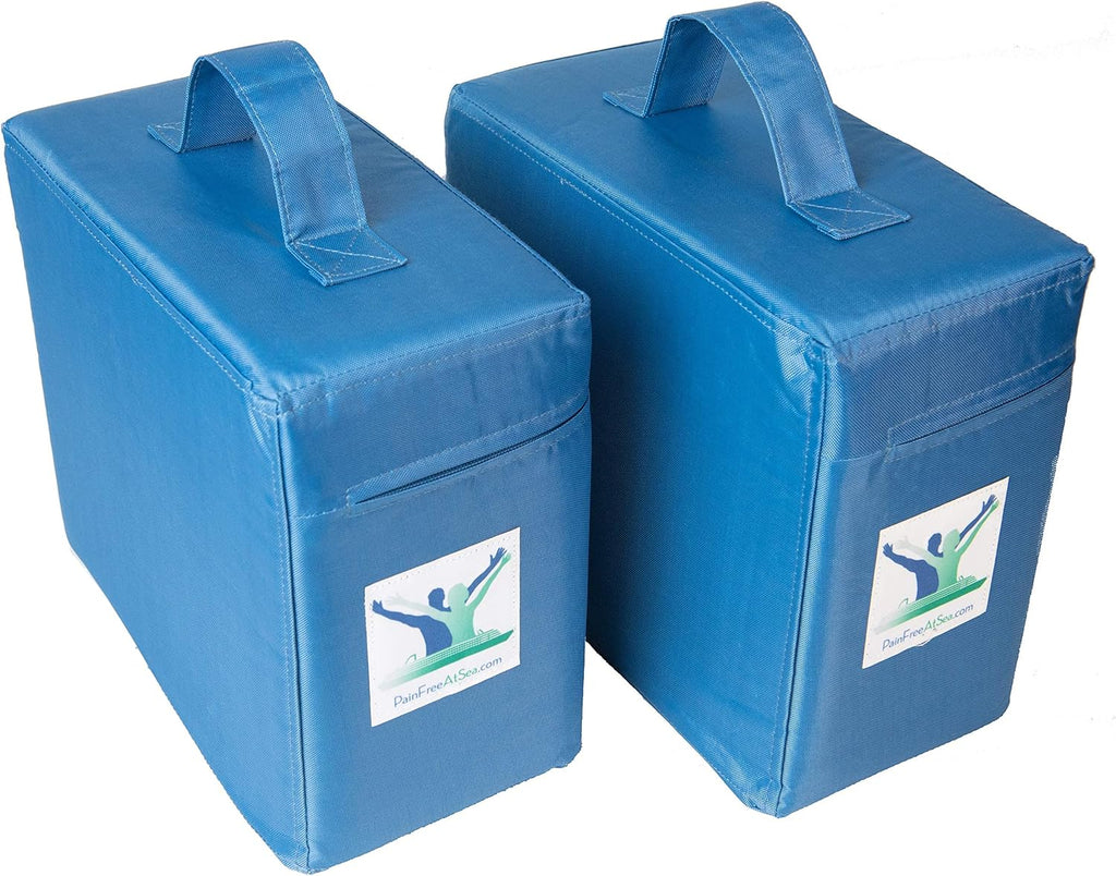 Pain Free-Posture Therapy Essential Foam Kit (Includes 2 Small Blocks, Long & Short Rolls and Blue Belt/Strap)-Place Under Neck & Low Back to Relax & Reduce Pain-Regain Natural Curvature of Spine