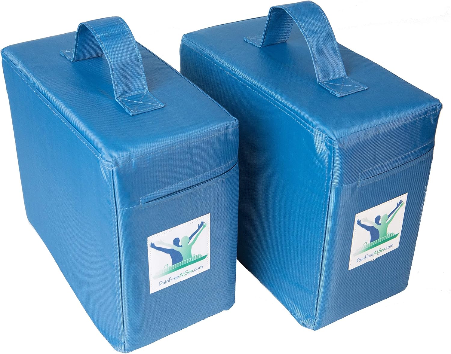 Pain Free-Posture Therapy Essential Foam Kit (Includes 2 Small Blocks, Long & Short Rolls and Blue Belt/Strap)-Place Under Neck & Low Back to Relax & Reduce Pain-Regain Natural Curvature of Spine