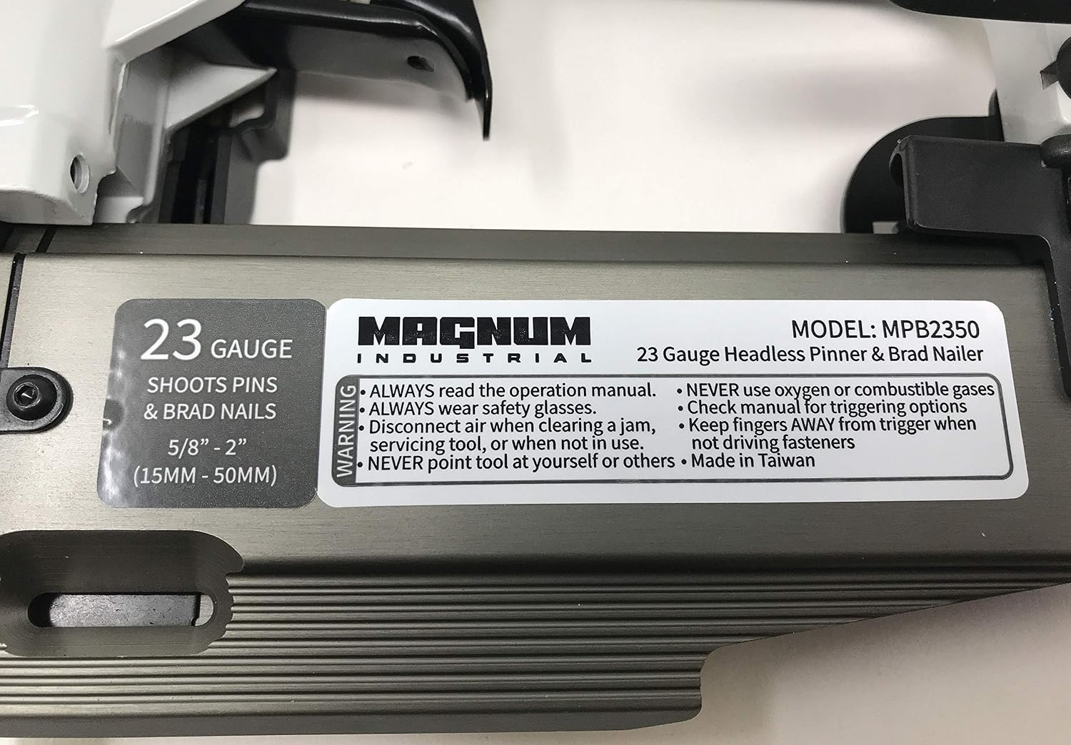 Magnum Industrial MPB2350 5/8' - 2' 23 Gauge Air Pinner/Pin Nailer/Brad Nailer Product Name