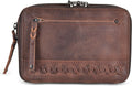 Lady Conceal Kailey Concealed Self Defence Waist Bag by Lady Conceal - Buffalo or Suede Cowhide Leather, 3 Open Sides and Locking Zippers with Universal Holster (Mahogany) - 8' L x 5.5' H x 2.25'